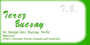 terez bucsay business card