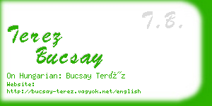 terez bucsay business card